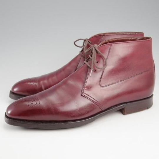 極上★クロケット&ジョーンズ 6.5D【ハンドグレードライン★チャッカブーツ】カーフ/赤茶/メンズ/Crockett&Jones★k396