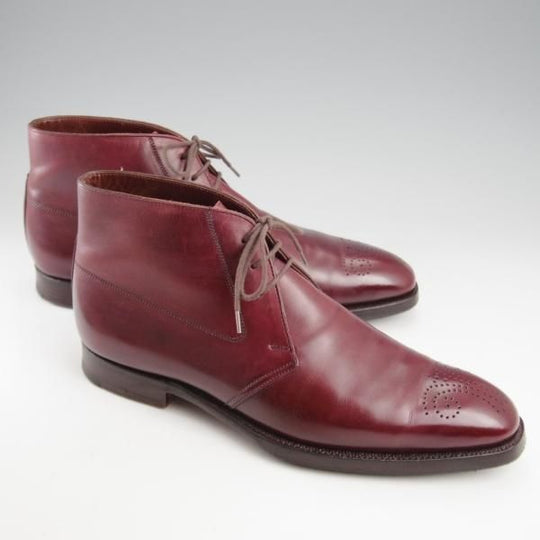 極上★クロケット&ジョーンズ 6.5D【ハンドグレードライン★チャッカブーツ】カーフ/赤茶/メンズ/Crockett&Jones★k396