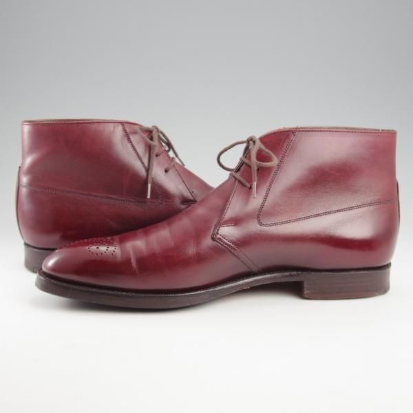 極上★クロケット&ジョーンズ 6.5D【ハンドグレードライン★チャッカブーツ】カーフ/赤茶/メンズ/Crockett&Jones★k396