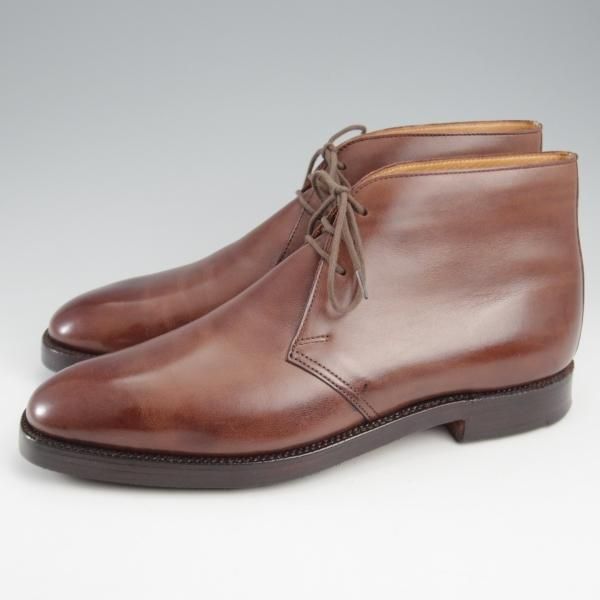 極上★クロケット&ジョーンズ 6.5D【ハンドグレードライン★チャッカブーツ/ALBION】324ラスト/カーフ/濃茶/Crockett&Jones★k398