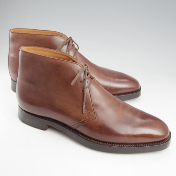 極上★クロケット&ジョーンズ 6.5D【ハンドグレードライン★チャッカブーツ/ALBION】324ラスト/カーフ/濃茶/Crockett&Jones★k398