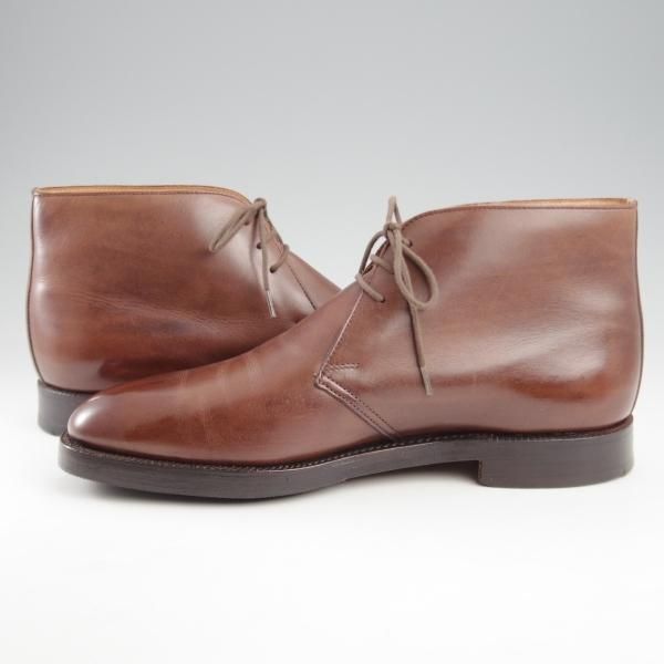極上★クロケット&ジョーンズ 6.5D【ハンドグレードライン★チャッカブーツ/ALBION】324ラスト/カーフ/濃茶/Crockett&Jones★k398