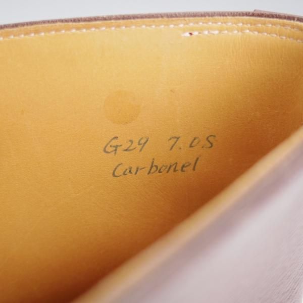 未使用★(HM)ギルド・オブ・クラフツ US7D【税込上代￥231,000-★ノルウィージャン製法/純正ツリー付】Carbonel/赤茶★k399