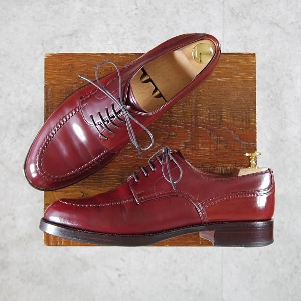 極上★(スペイン製)カルミナ SIZE 6.5【貴重★コードバン仕様/トレーディングポスト別注】Uチップ/赤茶/旧アルバラデホ/CARMINA★k401