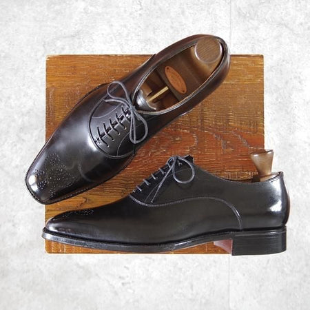 未使用★(HM)ギルド・オブ・クラフツ US7D【★税込上代￥176,000-★ハンドソーンウェルテッド製法/純正ツリー付き】Felix/カーフ/黒★k403