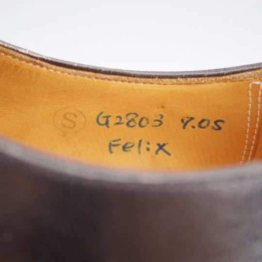 未使用★(HM)ギルド・オブ・クラフツ US7D【★税込上代￥176,000-★ハンドソーンウェルテッド製法/純正ツリー付き】Felix/カーフ/黒★k403