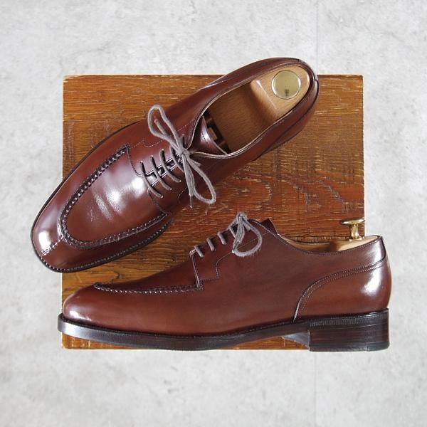 極上★42ndロイヤルハイランド SIZE 6【スキンステッチ★EG/ドーバー似寄りモデル/EXCLUSIVEライン】Uチップ/カーフ/濃茶★k404