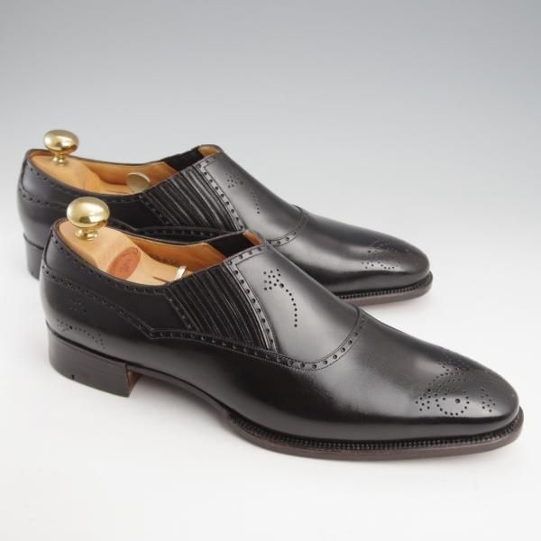 未使用★(HM)ギルド・オブ・クラフツ US7.5C【税込上代￥495,000-★最上級/フルハンドメイド仕様/純正ツリー付】カーフ/黒★k406