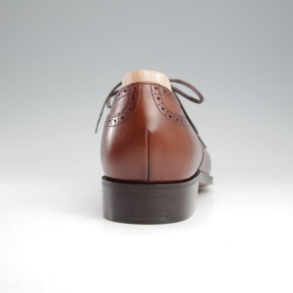 未使用★(浅草)ギルド・オブ・クラフツ SIZE 8.5(S)【定価￥132,000-★Robinson 3/(英国製)純正シューツリー付】セミブローグ/濃茶★k407