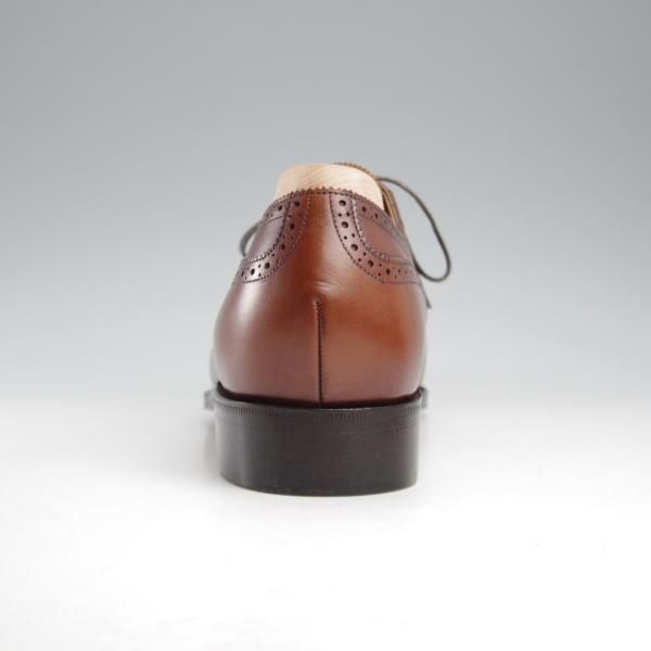 未使用★(浅草)ギルド・オブ・クラフツ SIZE 8.5(S)【定価￥132,000-★Robinson 3/(英国製)純正シューツリー付】セミブローグ/濃茶★k407