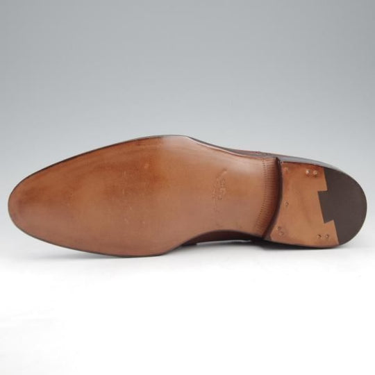 未使用★(浅草)ギルド・オブ・クラフツ SIZE 8.5(S)【定価￥132,000-★Robinson 3/(英国製)純正シューツリー付】セミブローグ/濃茶★k407