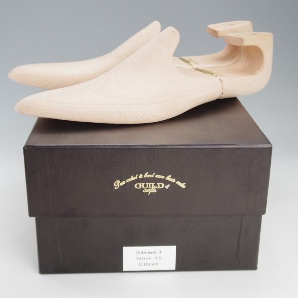 未使用★(浅草)ギルド・オブ・クラフツ SIZE 8.5(S)【定価￥132,000-★Robinson 3/(英国製)純正シューツリー付】セミブローグ/濃茶★k407