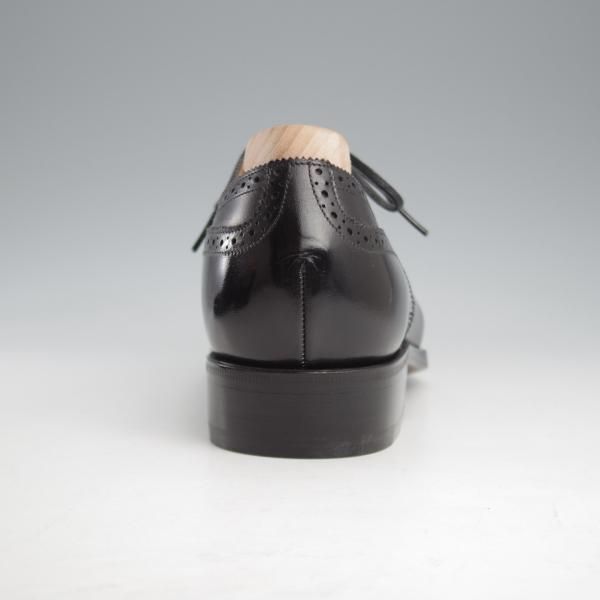 未使用★(浅草)ギルド・オブ・クラフツ SIZE 6.5(M)【定価￥132,000-★Robinson 3/(英国製)純正シューツリー付き】セミブローグ/黒★k408