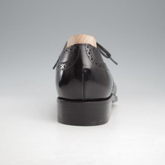 未使用★(浅草)ギルド・オブ・クラフツ SIZE 6.5(M)【定価￥132,000-★Robinson 3/(英国製)純正シューツリー付き】セミブローグ/黒★k408