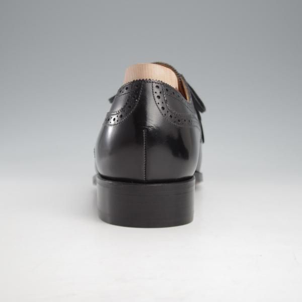 未使用★(浅草)ギルド・オブ・クラフツ SIZE 6.5(M)【定価￥132,000-★Robinson 3/(英国製)純正シューツリー付き】セミブローグ/黒★k408