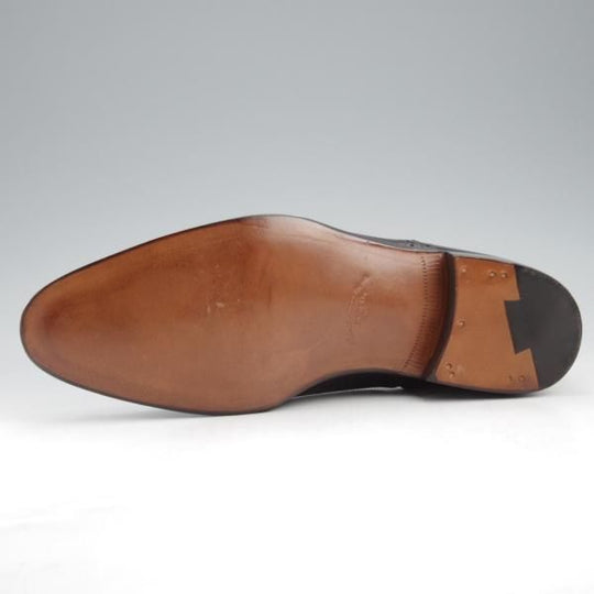 未使用★(浅草)ギルド・オブ・クラフツ SIZE 6.5(M)【定価￥132,000-★Robinson 3/(英国製)純正シューツリー付き】セミブローグ/黒★k408