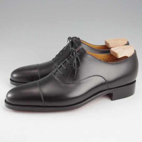 未使用★(浅草)ギルド・オブ・クラフツ SIZE 7(M)【定価￥115,500-★Blackie/(英国製)純正シューツリー付き】ストレートチップ/黒★k409