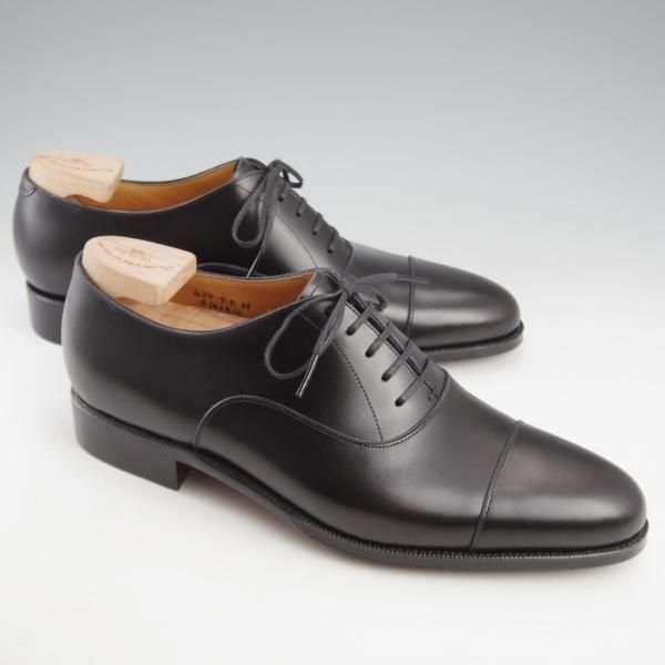 未使用★(浅草)ギルド・オブ・クラフツ SIZE 7(M)【定価￥115,500-★Blackie/(英国製)純正シューツリー付き】ストレートチップ/黒★k409