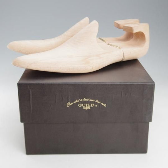 未使用★(浅草)ギルド・オブ・クラフツ SIZE 7(M)【定価￥115,500-★Blackie/(英国製)純正シューツリー付き】ストレートチップ/黒★k409