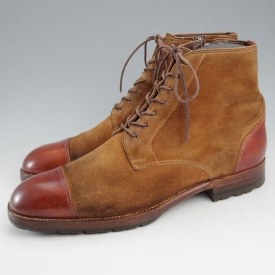 ★(東欧)ゾンキー・ブーツ SIZE 6.5【現行定価14万円程度★ジャコメッティ同工場製/(伊)WALLES】ZB022/ブーツ/コンビ/茶/ZONKEY BOOT★k411