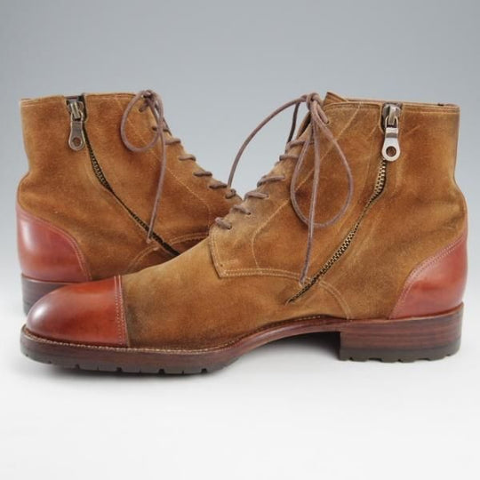 ★(東欧)ゾンキー・ブーツ SIZE 6.5【現行定価14万円程度★ジャコメッティ同工場製/(伊)WALLES】ZB022/ブーツ/コンビ/茶/ZONKEY BOOT★k411