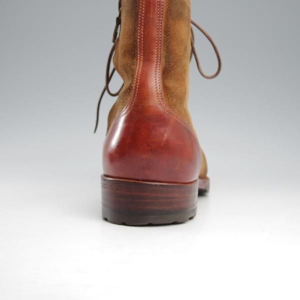 ★(東欧)ゾンキー・ブーツ SIZE 6.5【現行定価14万円程度★ジャコメッティ同工場製/(伊)WALLES】ZB022/ブーツ/コンビ/茶/ZONKEY BOOT★k411