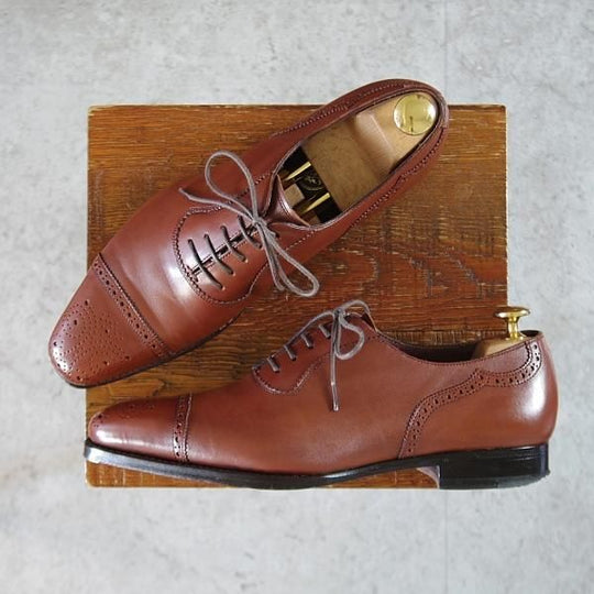 極上★ユニオンインペリアル SIZE 6【定価￥47,300-★セミブローグ/U1943】カーフ/茶/メンズ/Union Imperial★k413