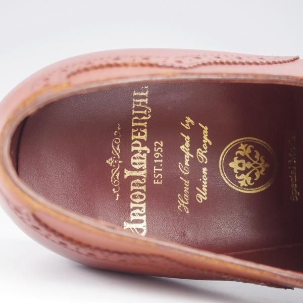 極上★ユニオンインペリアル SIZE 6【定価￥47,300-★セミブローグ/U1943】カーフ/茶/メンズ/Union Imperial★k413
