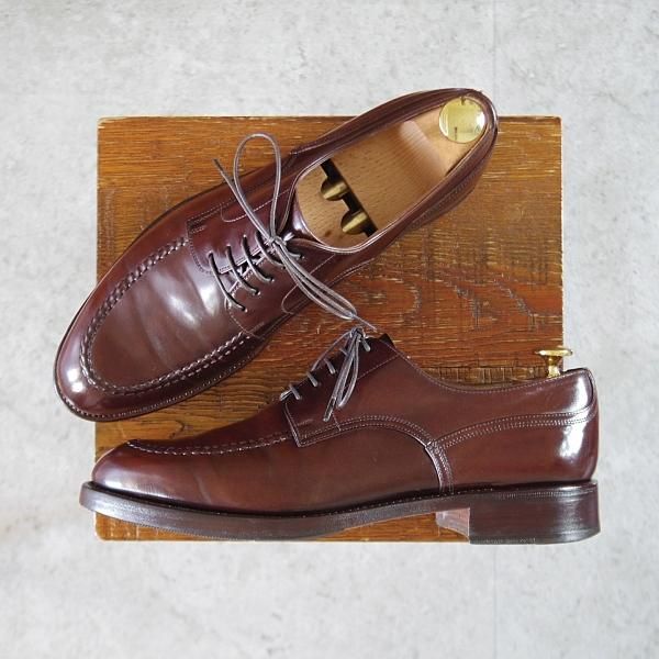 極上★(スペイン製)カルミナ SIZE 6.5【貴重★濃茶系コードバン仕様/トレーディングポスト別注】Uチップ/旧アルバラデホ/CARMINA★k414