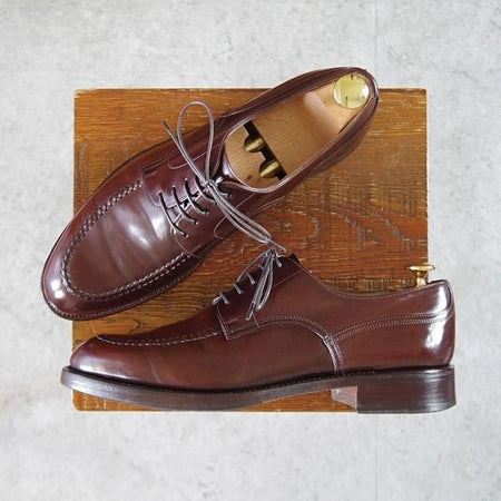 極上★(スペイン製)カルミナ SIZE 6.5【貴重★濃茶系コードバン仕様/トレーディングポスト別注】Uチップ/旧アルバラデホ/CARMINA★k414