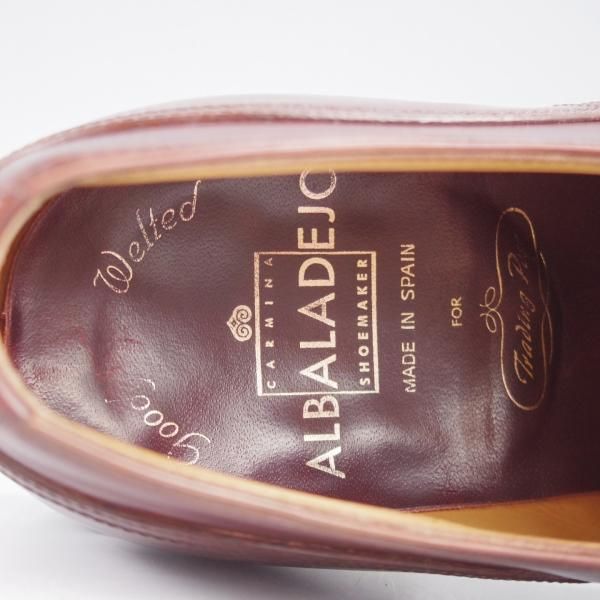 極上★(スペイン製)カルミナ SIZE 6.5【貴重★濃茶系コードバン仕様/トレーディングポスト別注】Uチップ/旧アルバラデホ/CARMINA★k414