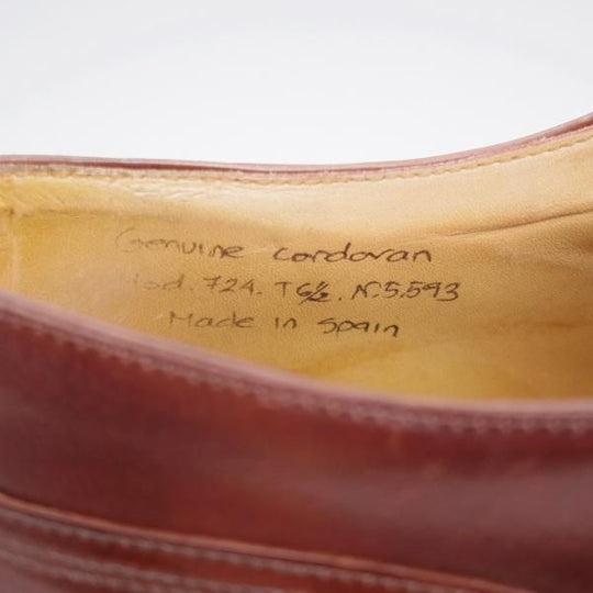 極上★(スペイン製)カルミナ SIZE 6.5【貴重★濃茶系コードバン仕様/トレーディングポスト別注】Uチップ/旧アルバラデホ/CARMINA★k414