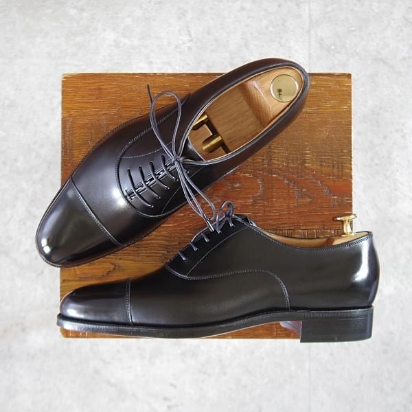 未使用★(浅草)ギルド・オブ・クラフツ SIZE 6.5(S)【定価￥115,500-★Blackie/ストレートチップ】カーフ/黒/メンズ/Guild of crafts★k419