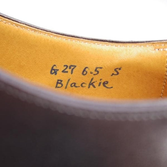 未使用★(浅草)ギルド・オブ・クラフツ SIZE 6.5(S)【定価￥115,500-★Blackie/ストレートチップ】カーフ/黒/メンズ/Guild of crafts★k419