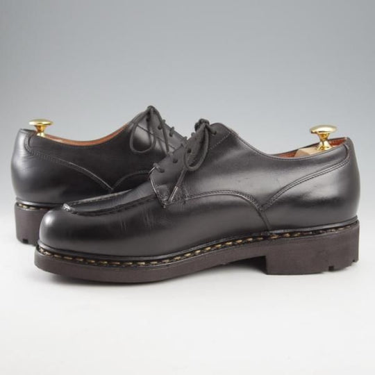 極美品★パラブーツ SIZE 6.5【現行定価￥79,200-★旧タグ/CHAMBORD/シャンボード】TEXソール/リスレザー/黒/Uチップ/Paraboot★k420