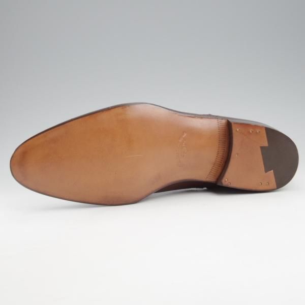 未使用★(浅草)ギルド・オブ・クラフツ SIZE 7.5(M)【定価￥132,000-★Robinson 3/セミブローグ】濃茶/メンズ/Guild of crafts★k421