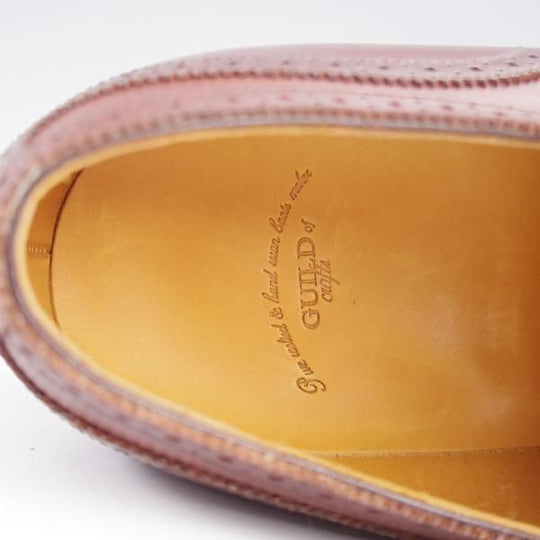 未使用★(浅草)ギルド・オブ・クラフツ SIZE 7.5(M)【定価￥132,000-★Robinson 3/セミブローグ】濃茶/メンズ/Guild of crafts★k421