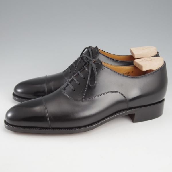 未使用★(浅草)ギルド・オブ・クラフツ SIZE 8(S)【定価￥115,500-★Blackie/(英国製)純正シューツリー付き】ストレートチップ/黒★k423