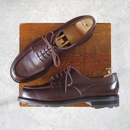 極美品★J.M.ウエストン 6C【現行定価￥154,000-★ノヴォカーフ仕様/ゴルフ/GOLF】641/31ラスト/Uチップ/濃茶/Weston/ウェストン★k424