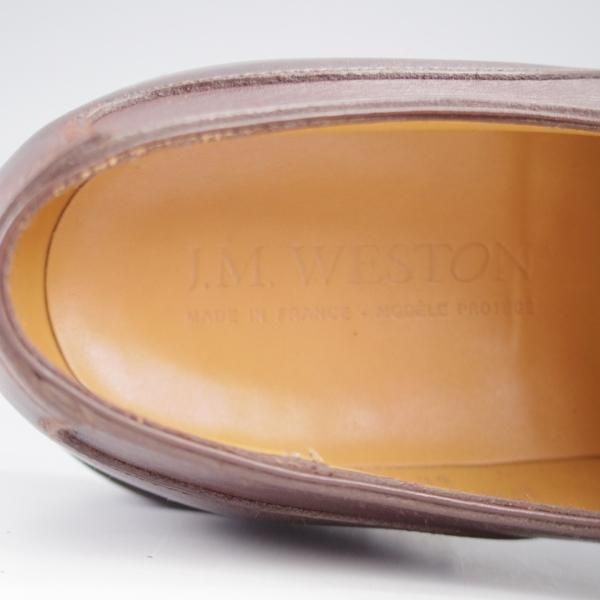 極美品★J.M.ウエストン 6C【現行定価￥154,000-★ノヴォカーフ仕様/ゴルフ/GOLF】641/31ラスト/Uチップ/濃茶/Weston/ウェストン★k424