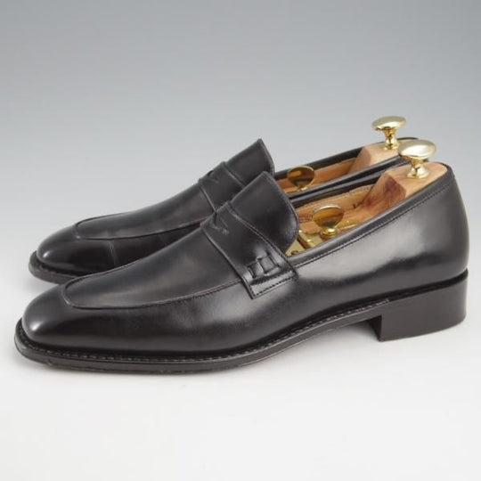 極上★(伊)サルヴァトーレ・フェラガモ 6D【最上級★TRAMEZZAライン/トラメッザ】コインローファー/黒/メンズ/Salvatore Ferragamo★k427