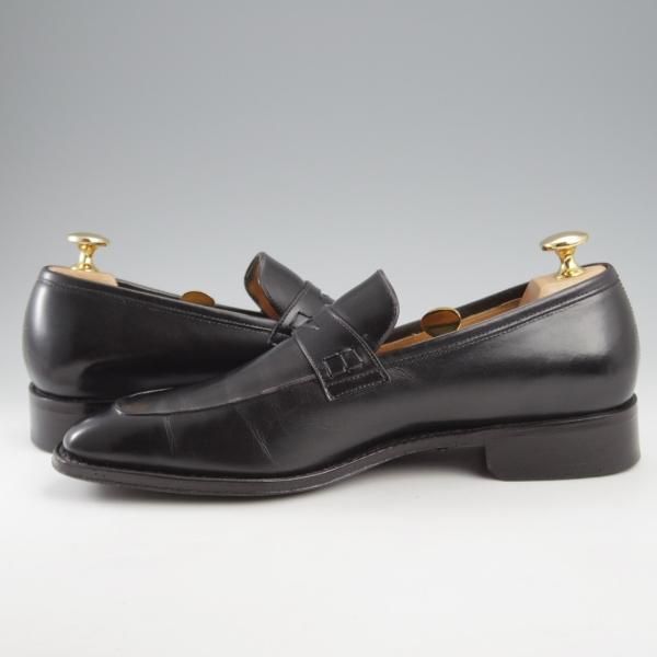 極上★(伊)サルヴァトーレ・フェラガモ 6D【最上級★TRAMEZZAライン/トラメッザ】コインローファー/黒/メンズ/Salvatore Ferragamo★k427