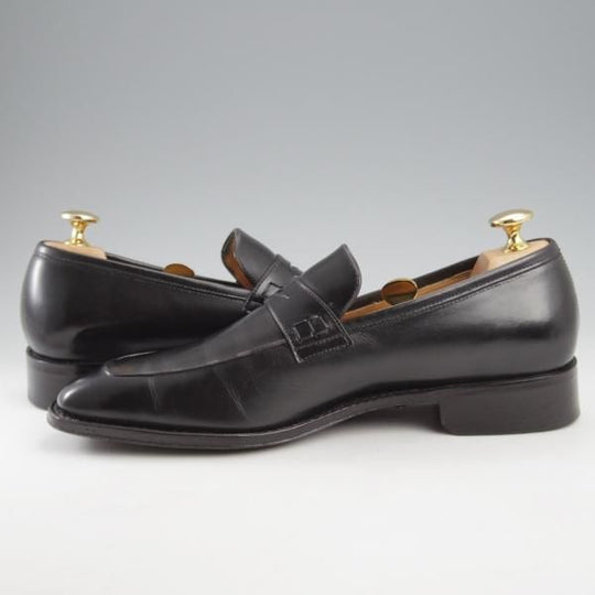 極上★(伊)サルヴァトーレ・フェラガモ 6D【最上級★TRAMEZZAライン/トラメッザ】コインローファー/黒/メンズ/Salvatore Ferragamo★k427