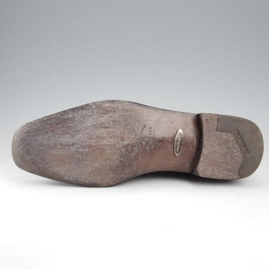 極上★(伊)サルヴァトーレ・フェラガモ 6D【最上級★TRAMEZZAライン/トラメッザ】コインローファー/黒/メンズ/Salvatore Ferragamo★k427