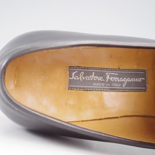 極上★(伊)サルヴァトーレ・フェラガモ 6D【最上級★TRAMEZZAライン/トラメッザ】コインローファー/黒/メンズ/Salvatore Ferragamo★k427