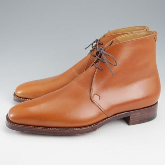 未使用★(HM)ギルド・オブ・クラフツ US6.5D【税込上代￥187,000-★Carbonel/ハンドソーンウェルテッド製法】チャッカブーツ/薄茶★k428