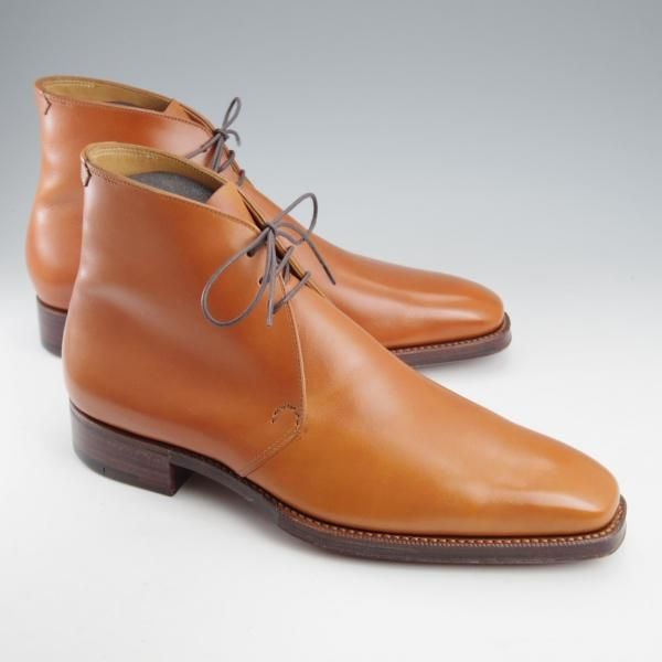 未使用★(HM)ギルド・オブ・クラフツ US6.5D【税込上代￥187,000-★Carbonel/ハンドソーンウェルテッド製法】チャッカブーツ/薄茶★k428