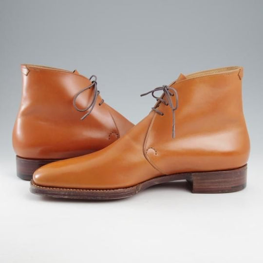 未使用★(HM)ギルド・オブ・クラフツ US6.5D【税込上代￥187,000-★Carbonel/ハンドソーンウェルテッド製法】チャッカブーツ/薄茶★k428