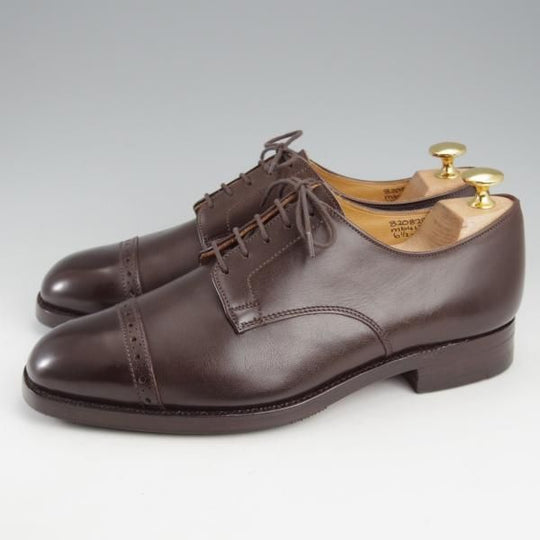 極上★トリッカーズ SIZE 6.5【現行定価10万円以上★パンチドキャップトゥ/m6412】カーフ/濃茶/メンズ/Tricker's★k429