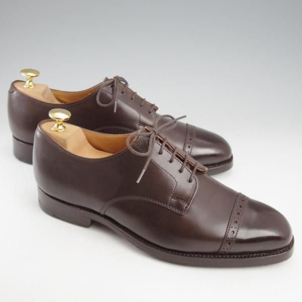 極上★トリッカーズ SIZE 6.5【現行定価10万円以上★パンチドキャップトゥ/m6412】カーフ/濃茶/メンズ/Tricker's★k429